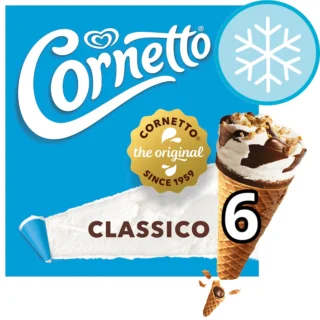 Cornetto Classico Ice Cream Cones 6 x 90ml