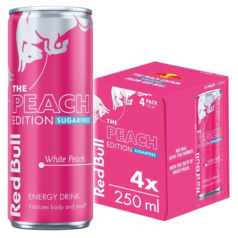 Red Bull Sugar Free Summer White Peach Edition Energy Drink 250ml x 4